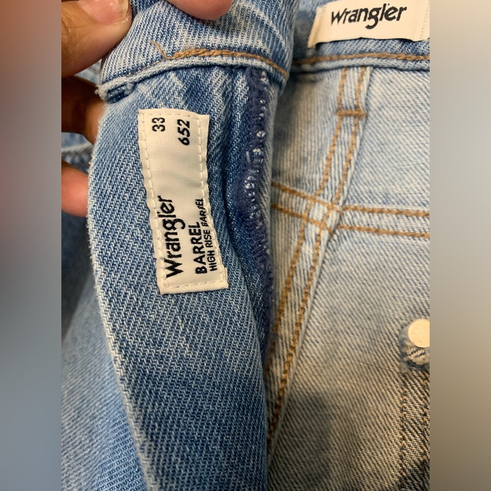 NWT NEW Wrangler Barrel 652 High Rise Blue Denim Jeans Womens Size 33 Casual - Picture 11 of 13